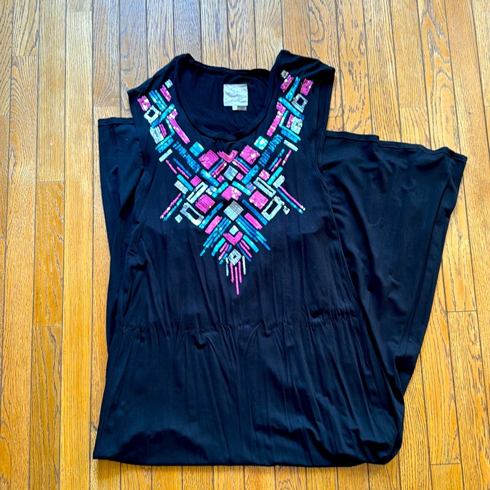 Chaser black maxi dress, small